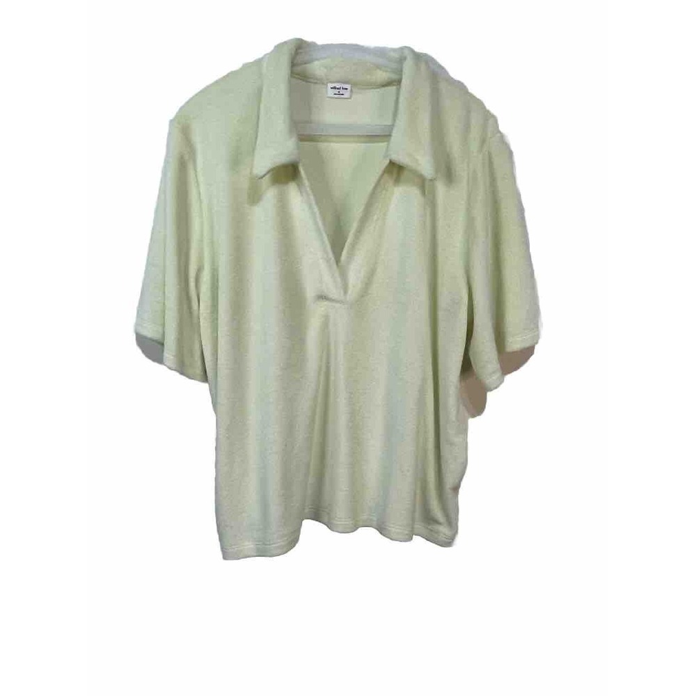 Wilfred Free Size XL Popsicle Neon Yellow French Terry T Shirt